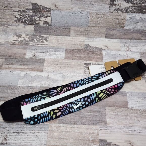 Nike Slim 3.0 Waist Pack Running Fanny Pack Belt Bag Stretch Rainbow NEW - Picture 9 of 10